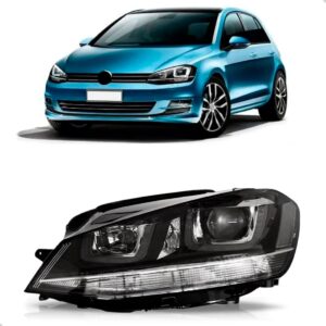 Farol Vw Golf 2014 2015 2016 C/ Led Friso Cromado 1ª Linha Esquerdo/motorista