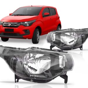 Farol Fiat Mobi 2016 2017 2018 2019 Mascara Negra 1ª Linha Direito/passageiro