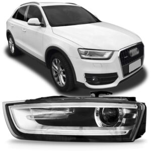 Farol Audi Q3 2012 13 2014 2015 Elétrico Sem Xênon 1ª Linha - Esquerdo/motorista