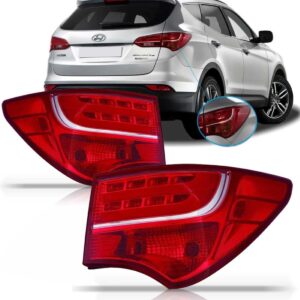 Lanterna Traseira Santa Fe 2014 2015 2016 Canto Com Led Lado Direito