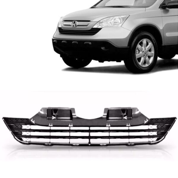 Grade Parachoque Central Crv 2007 2008 2009 1a Linha Preto