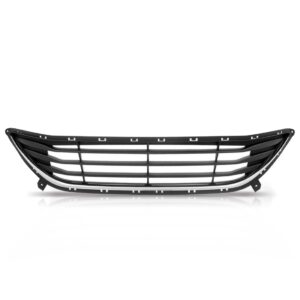 Grade Inferior Parachoque Hyundai Elantra 2015 16 1a Linha Cinza Moldura Cromada