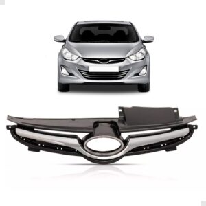 Tela Frontal Elantra 2015 A 2016 Preta C/moldura Cromada Preto