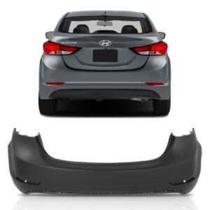 Parachoque Traseiro Elantra 2014 A 2016 Preto 1a Linha