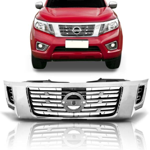 Grade Dianteira Nissan Frontier 2017 2018 1a Linha Cinza