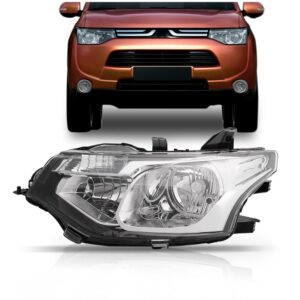 Farol Outlander 2014 2015 Elétrico Mitsubishi 1ª Linha Esquerdo/motorista