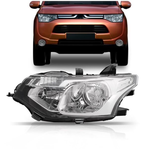 Farol Outlander 2014 2015 Elétrico Mitsubishi 1ª Linha Esquerdo/motorista