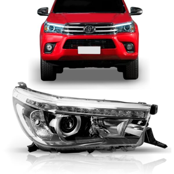 Farol Led Toyota Pickup Hilux Srv 16 2017 Eletrico 1ª Linha - Direito/passageiro