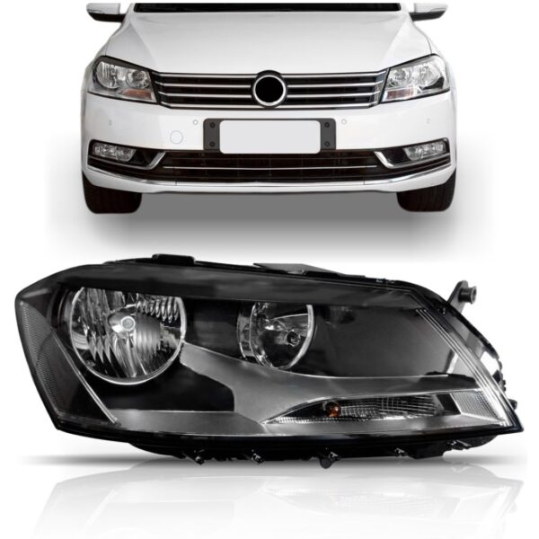 Farol Passat 11 12 2013 2014 Hatch E Sedan Eletrico 1ª Linha - Direito/passageiro