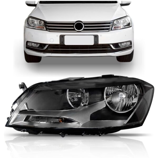 Farol Passat 11 12 2013 2014 Hatch E Sedan Eletrico 1ª Linha - Esquerdo/motorista