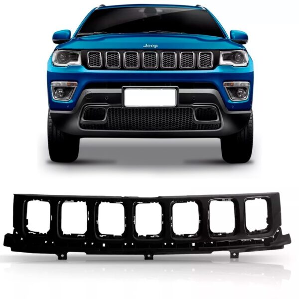 Grade Radiador Compass 2017 A 2018 S/ Moldura 1a Linha Preto