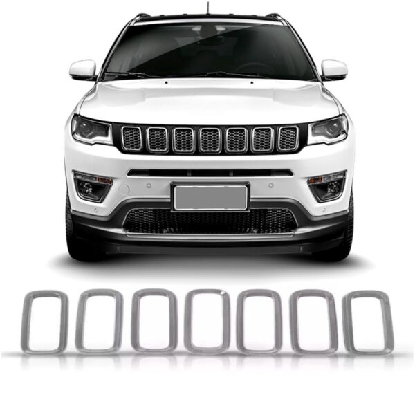 Aplique Da Grade Frontal Jepp Compass 2017 2018 Até 2021