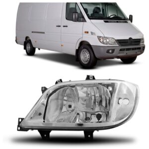 Farol Sprinter 03 04 05 06 07 08 09 10 11 Sem Auxiliar Liso Lado Esquerdo