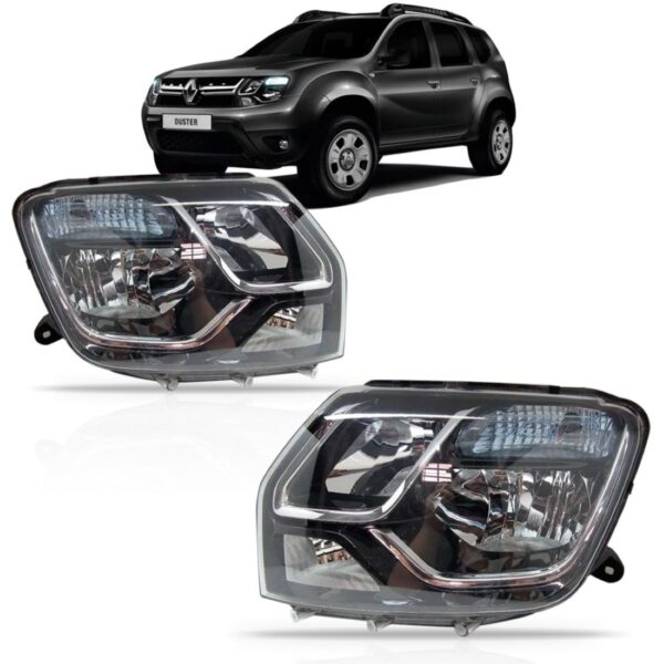 Farol Duster 2015 A 2016 Manual S/ Cúpula 1ª Linha - Esquerdo/motorista