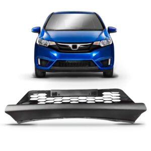 Grade Parachoque Fit 2015 A 2018 Central C/ Ressalto Placa Preto