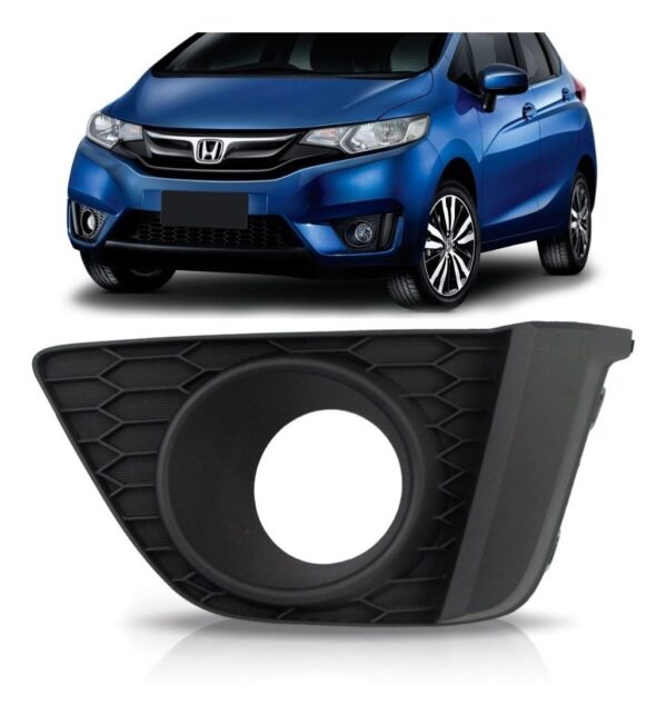 Tela Moldura Milha Auxiliar Honda Fit 15 2016 2017 C/ Furo- Esquerdo