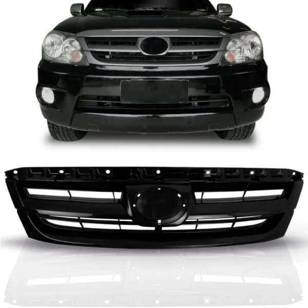 Grade Radiador Hilux Sw4 2005 A 2008 Sem Friso 1a Linha Preto