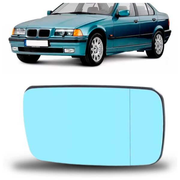 Lente Retrovisor Bmw Serie 3 92/98 Lente Azul C/aquecedor Lado Direito