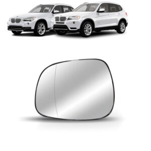 Lente Retrovisor Bmw X1 X3 09 10 11 12 13 14 Com Aquecedor Lado Esquerdo