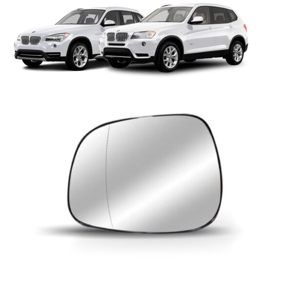 Lente Retrovisor Bmw X1 X3 09 10 11 12 13 14 Com Aquecedor Lado Esquerdo