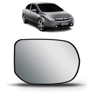 Lente Do Retrovisor New Civic 2006 07 08 09 10 2011 Com Base Lado Direito