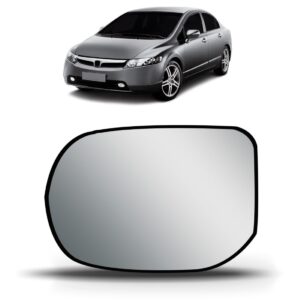 Lente Do Retrovisor New Civic 2006 07 08 09 10 2011 Com Base Lado Esquerdo