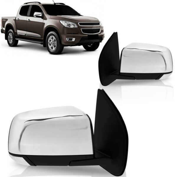 Retrovisor S10 2012 A 16 Eletrico Retratil Cromado Pisca Ld