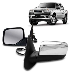 Retrovisor Pickup Ranger 2010 2011 2012 Elétrico Cromado Lado Esquerdo