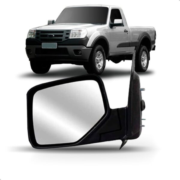 Retrovisor Ranger 2010 2011 2012 Manual Capa Cromada Lado Esquerdo