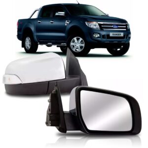 Retrovisor Ranger 2013 14 15 2016 Cromado Eletrico Com Seta Lado Esquerdo