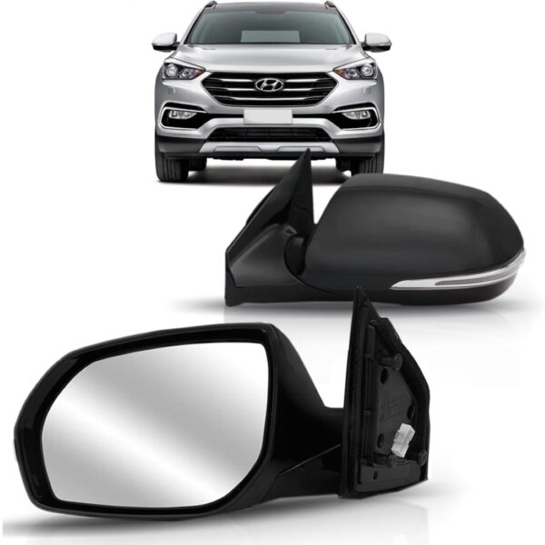 Retrovisor Santa Fe 2014 A 2018 Eletrico Retratil C/pisca Le