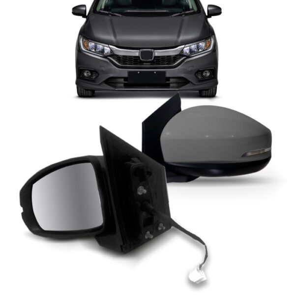 Espelho Retrovisor City 2014 Á  2018 Elétrico C/ Pisca. Lado Esquerdo