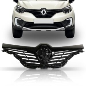 Grade Radiador Para Captur 2017 A 2021 Brilhante 1a Linha Preto