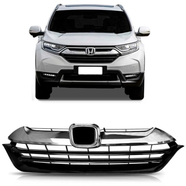 Grade Radiador Crv 2018 2019 2020 Moldura Filete 1a Linha Preto Brilhante