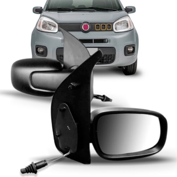 Espelho Retrovisor Uno 15/18 Texturizado Com Controle Oferta Lado Direito