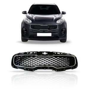 Grade Compatível Para Sportage 2017 A 2018 Friso Cromado