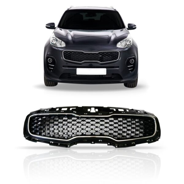 Grade Compatível Para Sportage 2017 A 2018 Friso Cromado