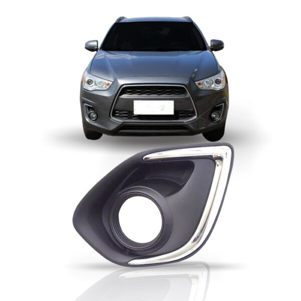 Tela Frontal Milha Mitsubish Asx 14 15 16 Com Friso Cromado Lado Esquerdo