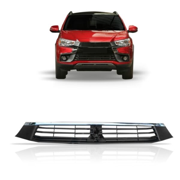 Grade Radiador Do Parachoque Asx 2017 A 2018 1a Linha Preto