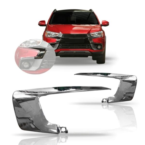 Moldura Cromada Superior Parachoque Asx 2017 A 2022 Lado Esquerdo