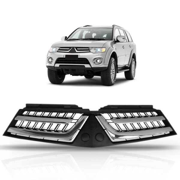 Grade Dianteira Superior Pajero Dakar 2015 A 2016 1a Linha Cromado