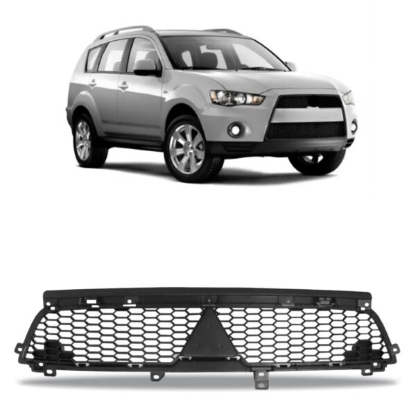 Grade Radiador Outlander Gt 4wd At 2010 A 2013 1a Linha Preto