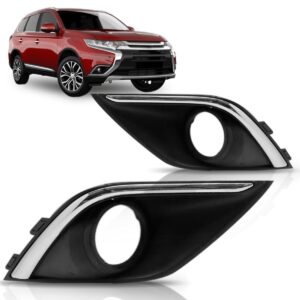 Moldura Milha Outlander 2016 A 2018 C/ Furo Friso Cromo- Lado Esquerdo