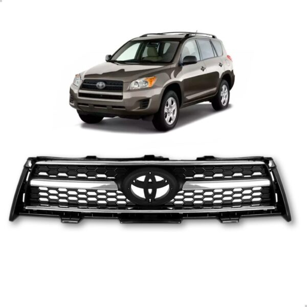 Tela Frontal Radiador Rav4 2009 2010 2011 2012 Cromado/preto Plástico
