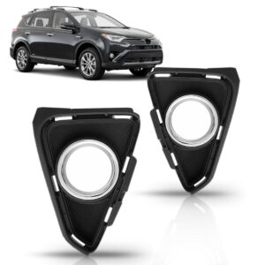 Tela Frontal Farol Milha Rav4 2017 2018 Com Furo Aro Cromado Lado Esquerdo