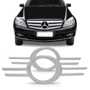 Moldura Farol Milha Mercedes C180 2008 09 10  2011 Cromado. Lado Esquerdo