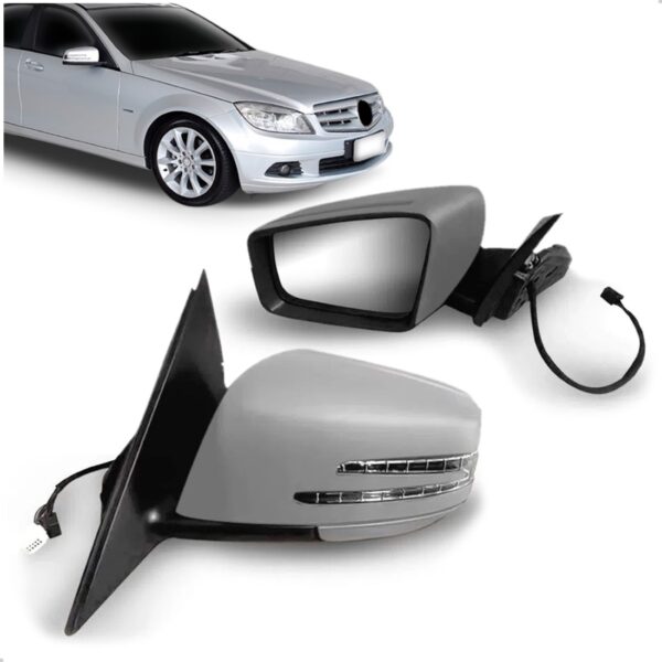 Retrovisor C180 2008 2010 2011 Eletrico Com Sinaleira Primer Lado Esquerdo