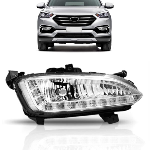 Farolete Milha Auxiliar Santa Fé 2014 2015 2016 2017 Sem Led Lado Direito