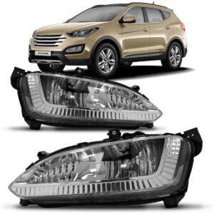 Farolete Milha Auxiliar Santa Fé 2014 2015 2016 2017 Sem Led Lado Direito