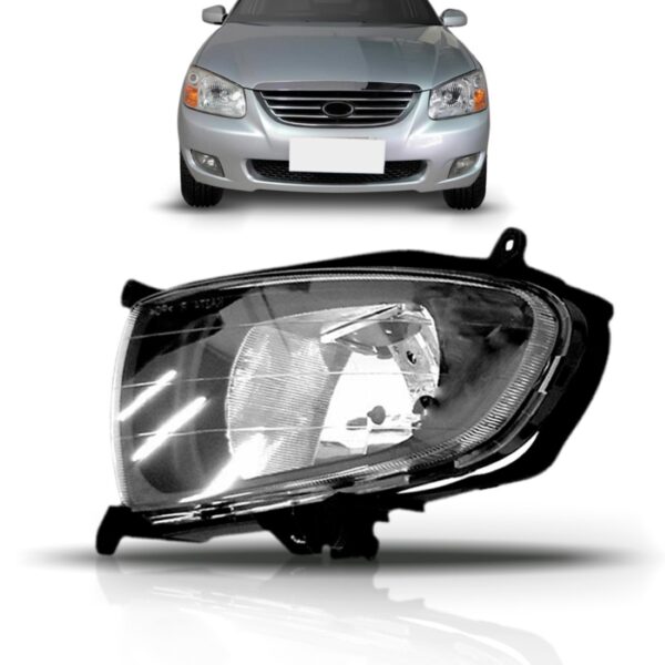 Farol Milha Auxiliar Cerato 2006 2007 2008. 1ª Linha Cristal